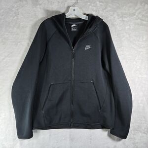 Nike Tech Jacket Full Zip Up Hoodie Mens Size Medium M Black Performance 928483